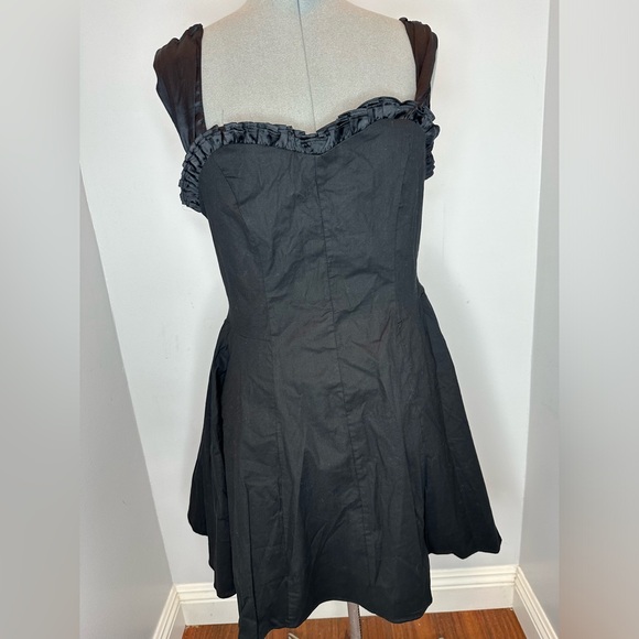 FREE PEOPLE MIDNIGHT MAGIC MINI DRESS BLACK - Picture 10 of 12